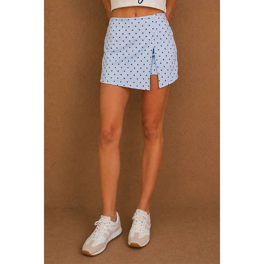 Blue Polka Dot Skort