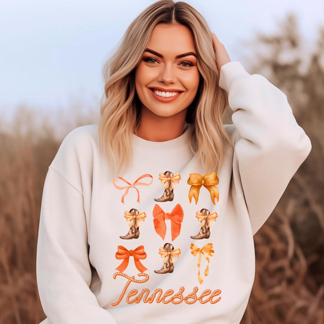 Tennessee Western Coquette Bows and Boots Tee