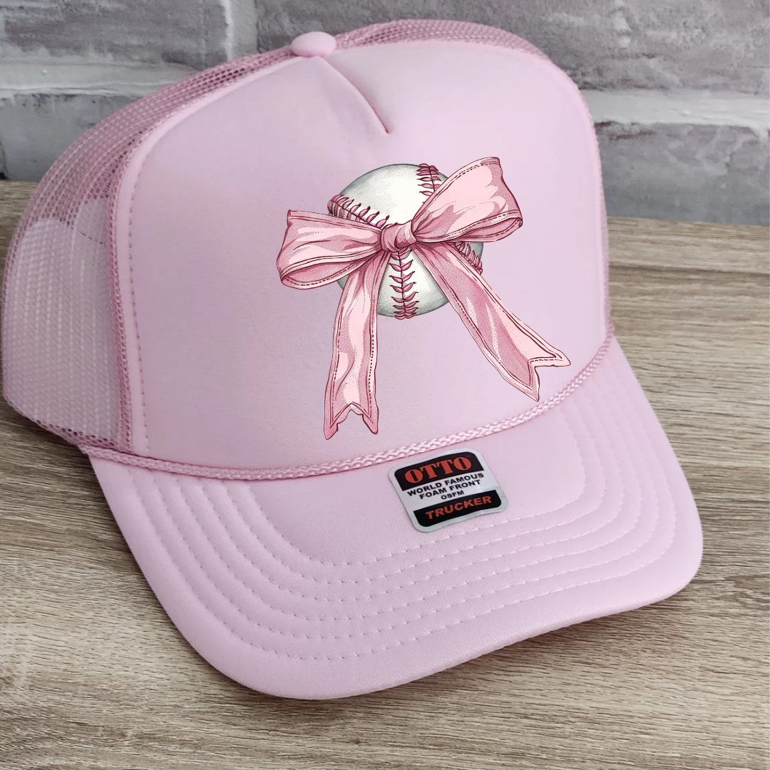 Girly Pink Bow Baseball Tshirt
