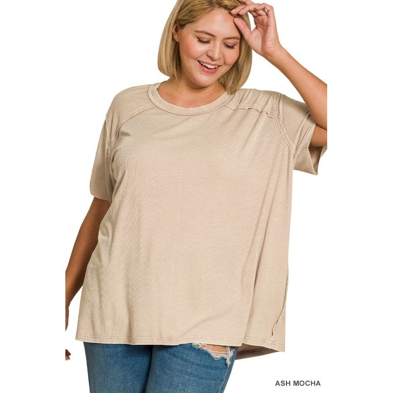 Plus Ribbed Top