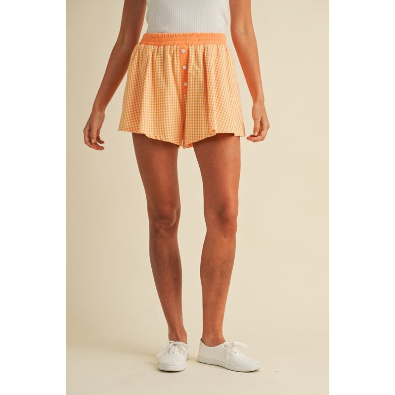 Gameday Gingham Boxer Flare Shorts