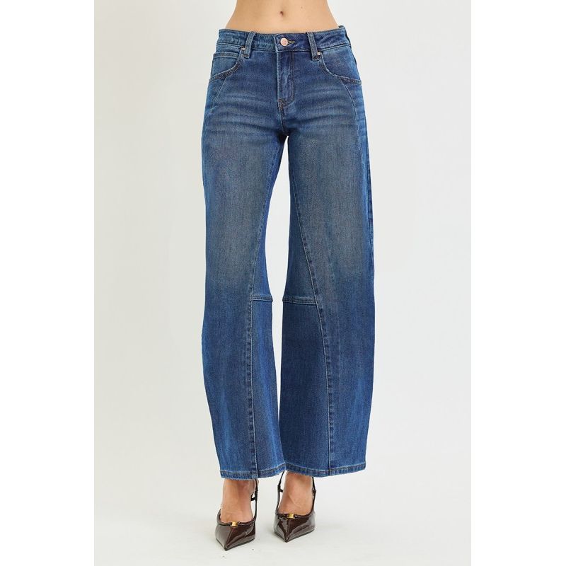 Slouchy Barrel Twisted Seam Detail Jeans