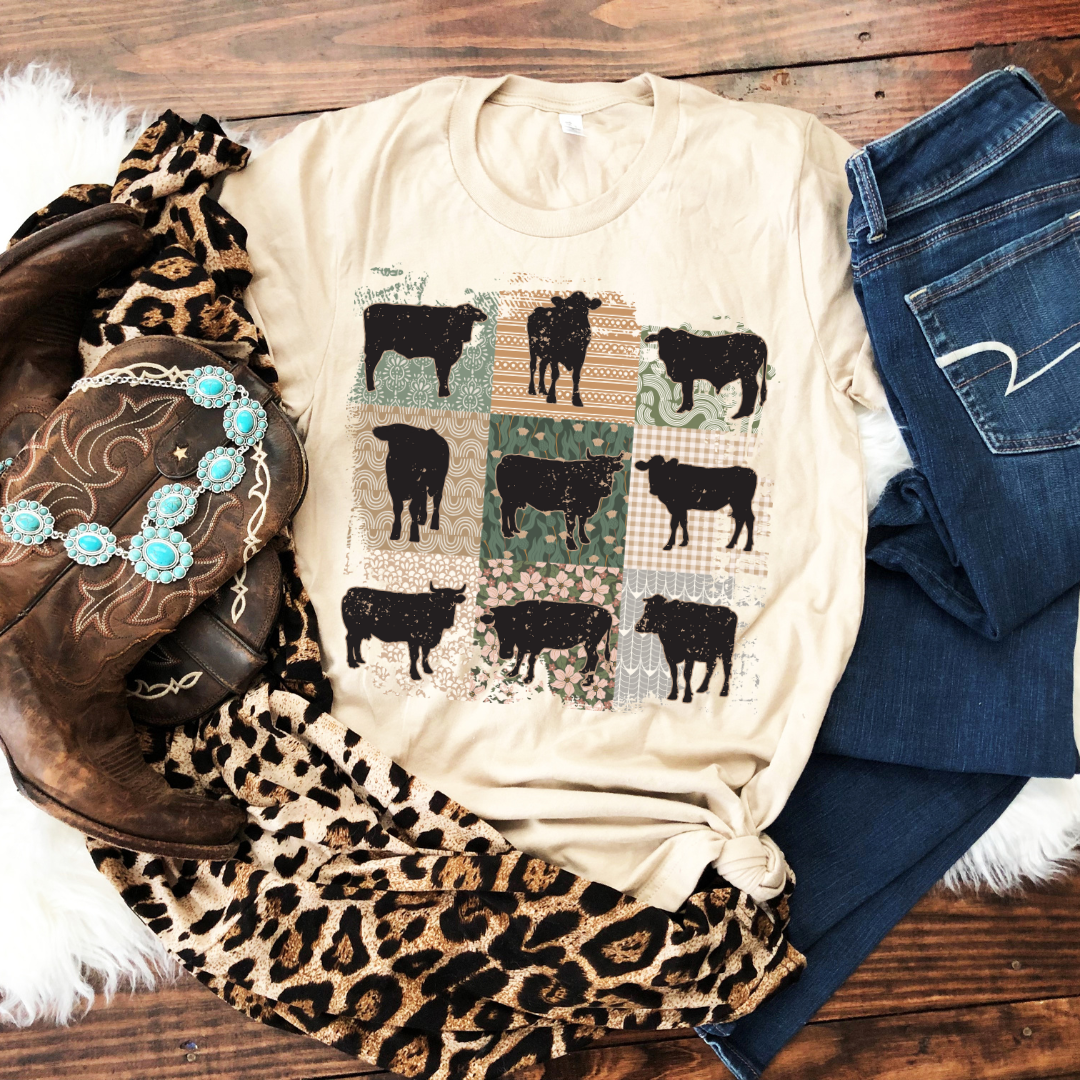 Farmhouse Barn Animals Design Tee