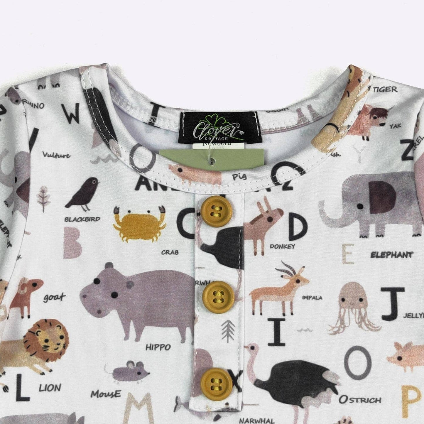 Alphabet Baby Knotted Gown