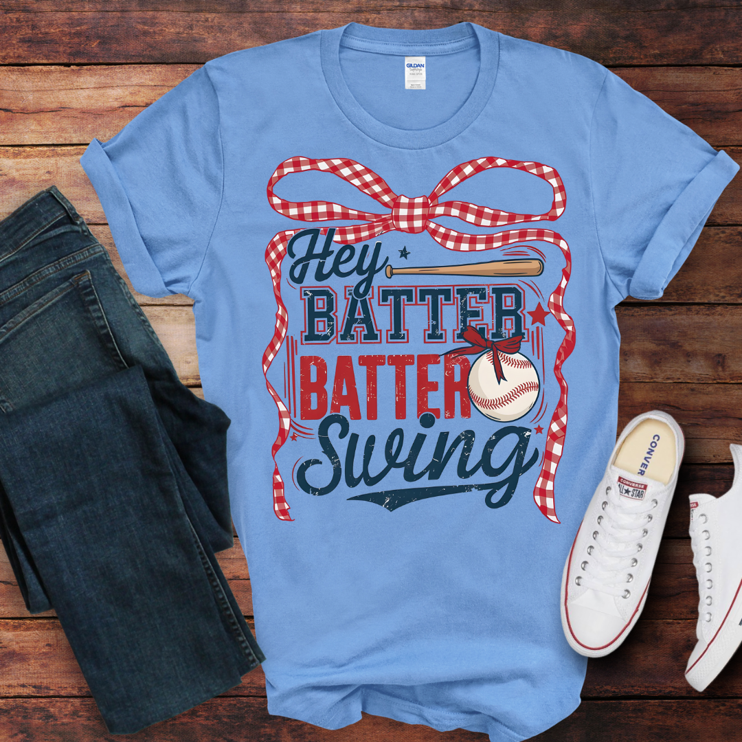 BASEBALL HEY BATTER STF BLUE GRAPHIC TSHIRT
