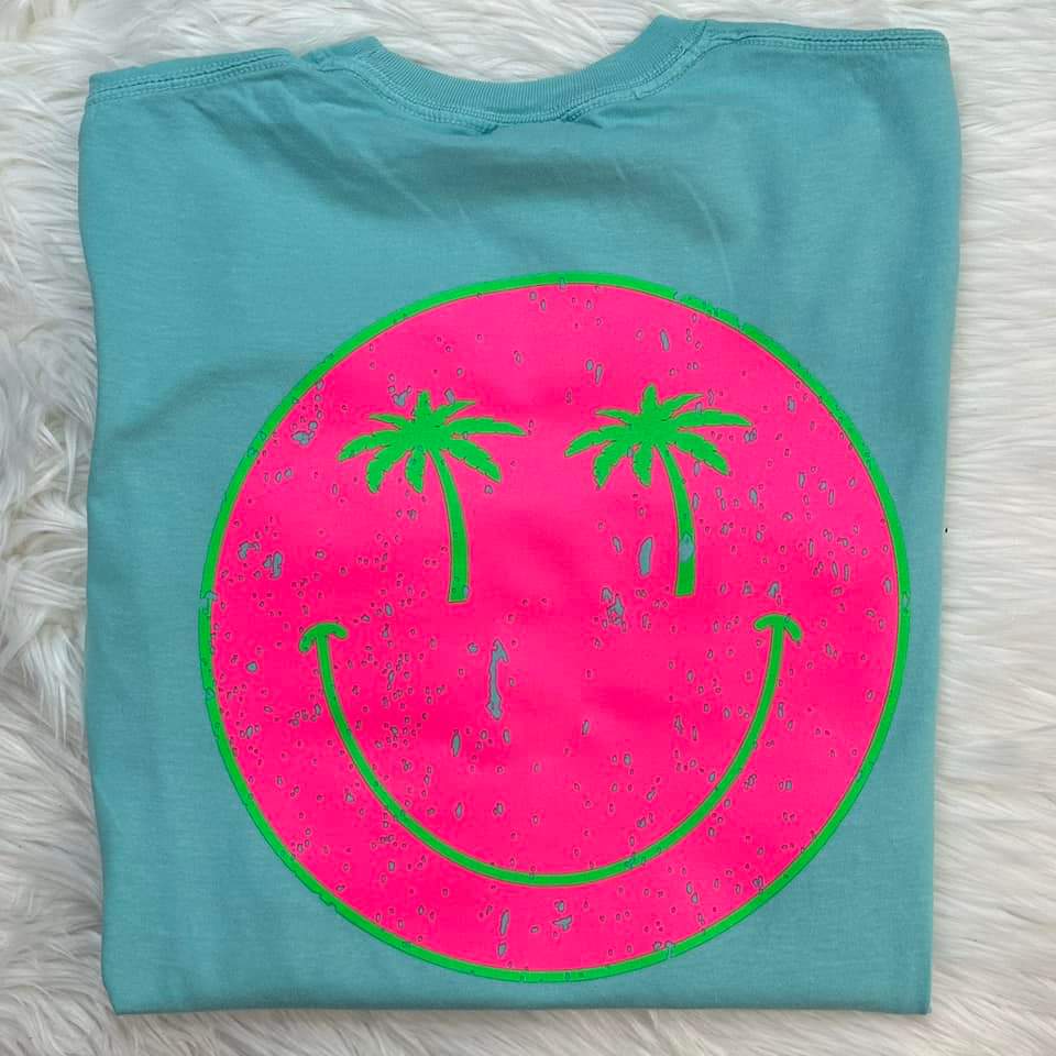 Chalky Mint Tee Neon Happy