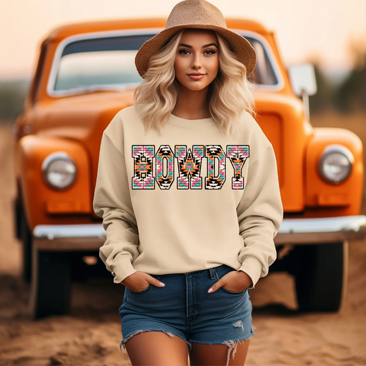 Howdy western aztec sweatshirt