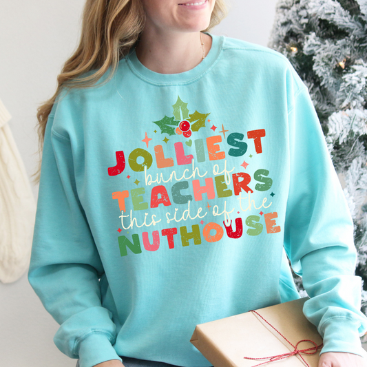 Jolliest bunch of teachers holiday Sweatshirt