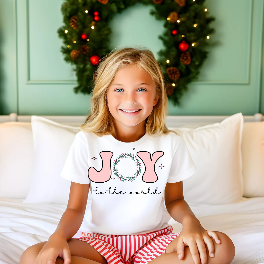 Joy To The World Kids Holiday Tee