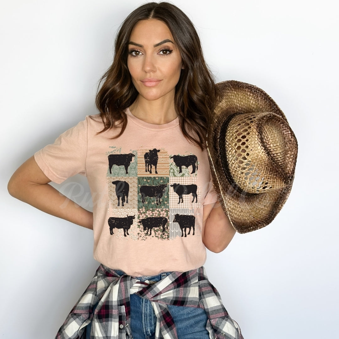 Farmhouse Barn Animals Design Tee