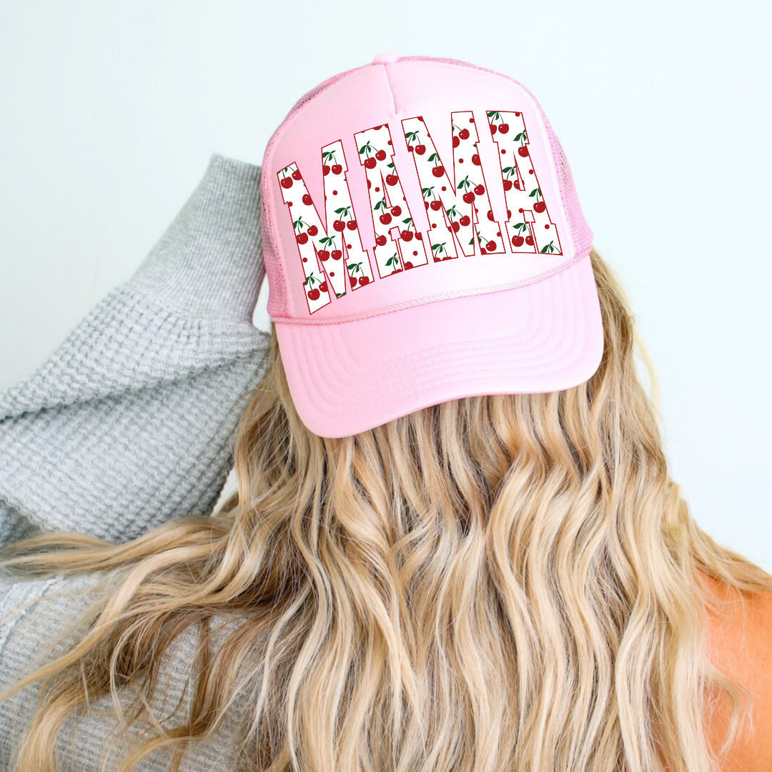 MAMA CHERRY PINK TRUCKER HAT