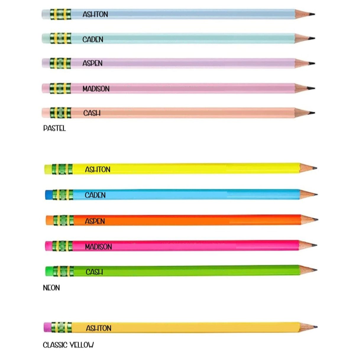 Personalized Engraved Pencils