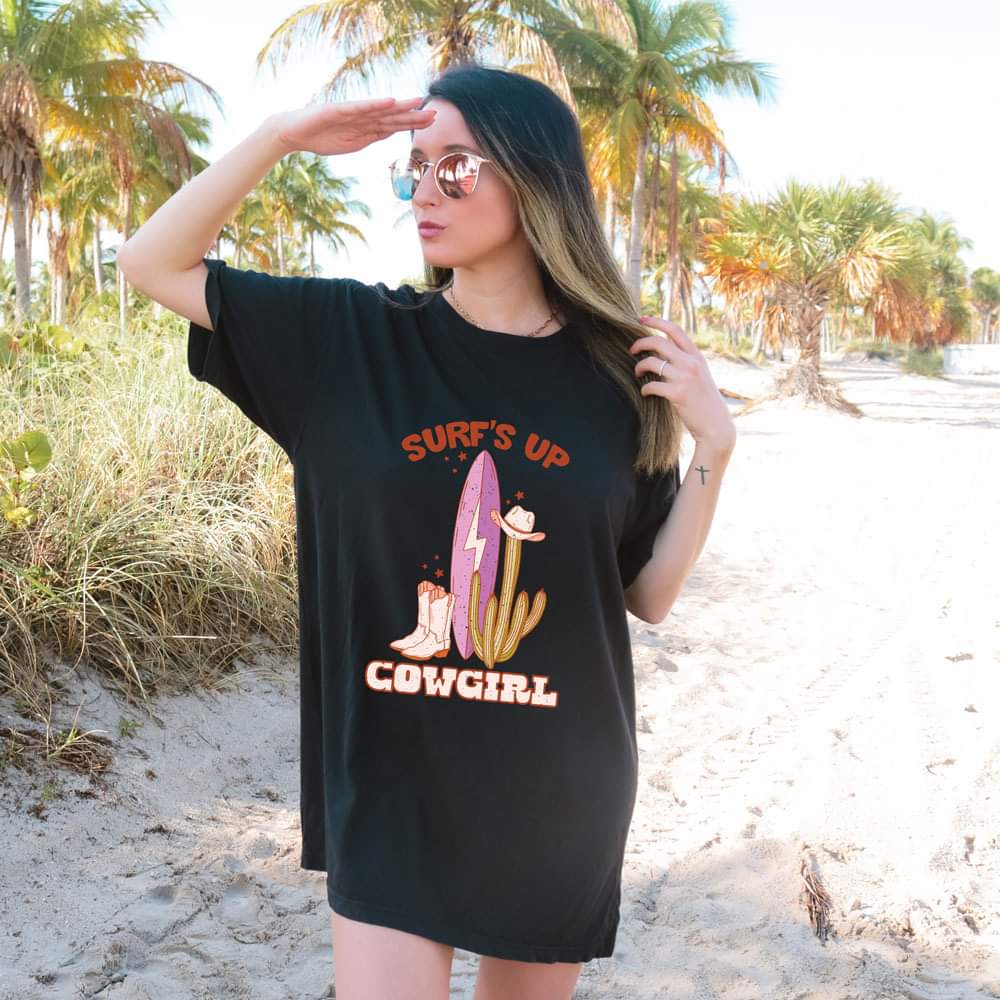 Surf's Up Cowgirl Tshirt