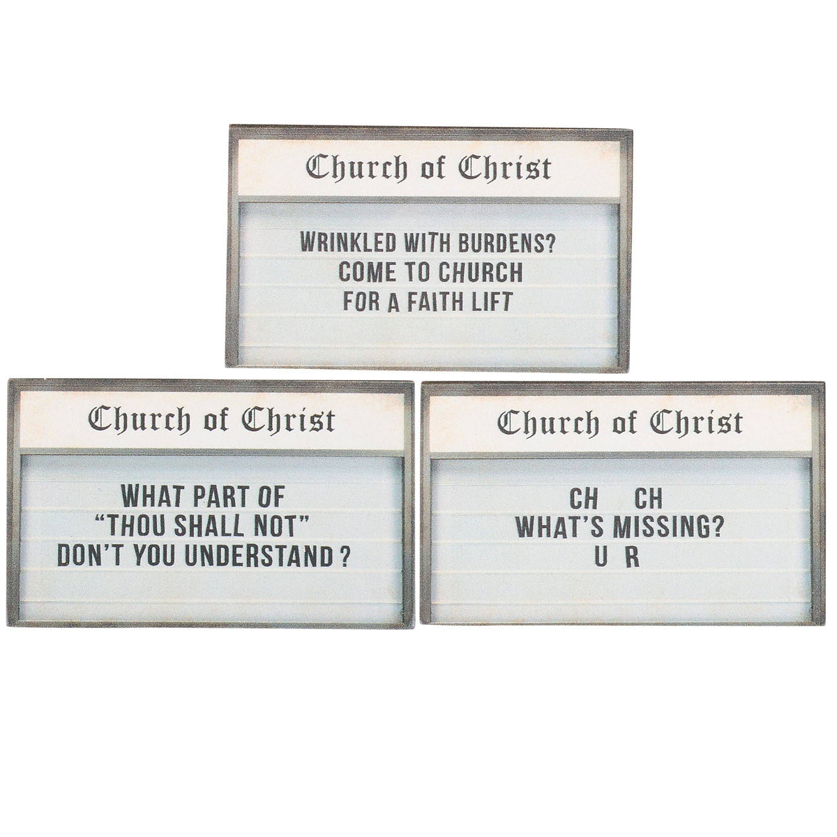 Church Signs Magnet Set