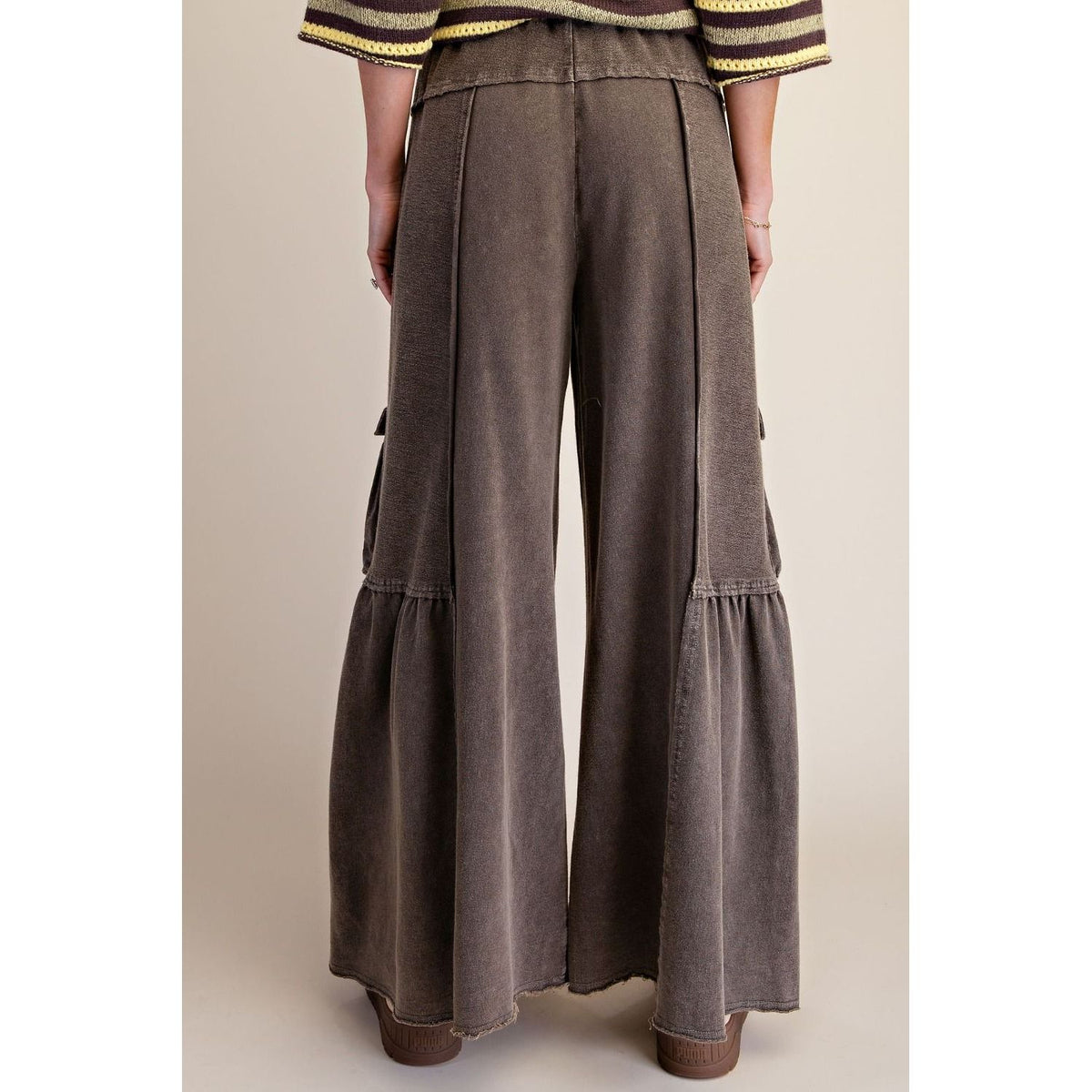 PLUS MINERAL WASHED KNIT PANTS