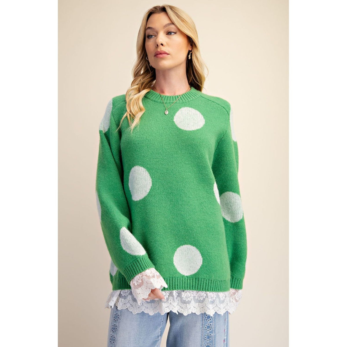 POLKA DOTS KNITTED SWEATER