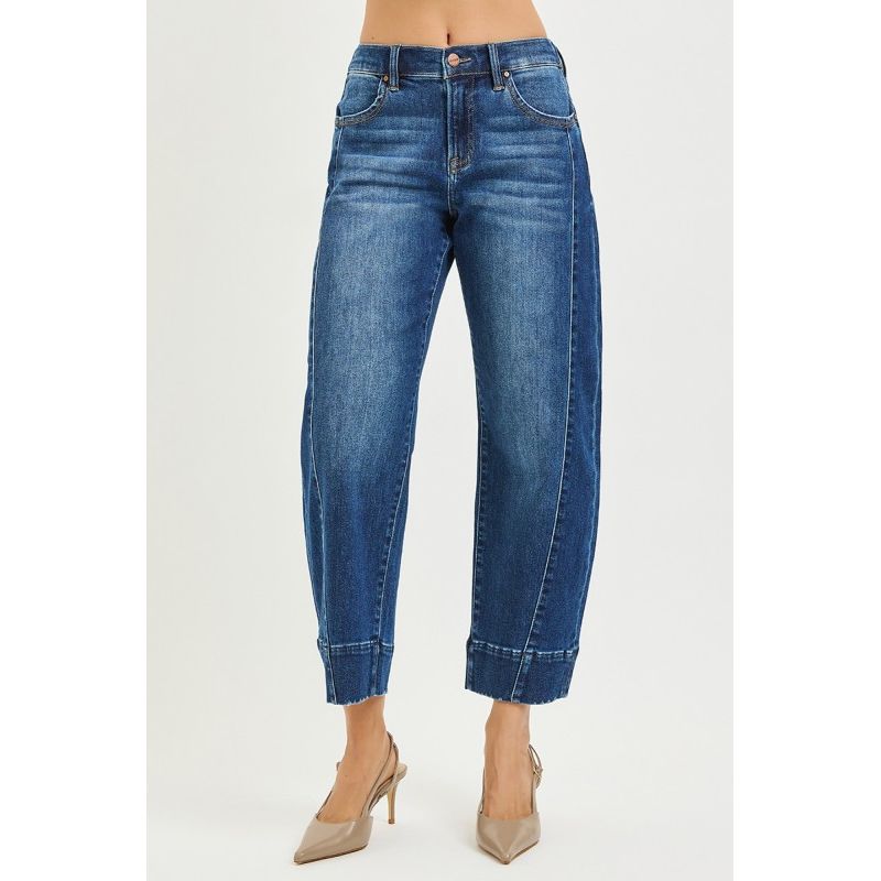 Slouchy Cropped Barrel Jeans