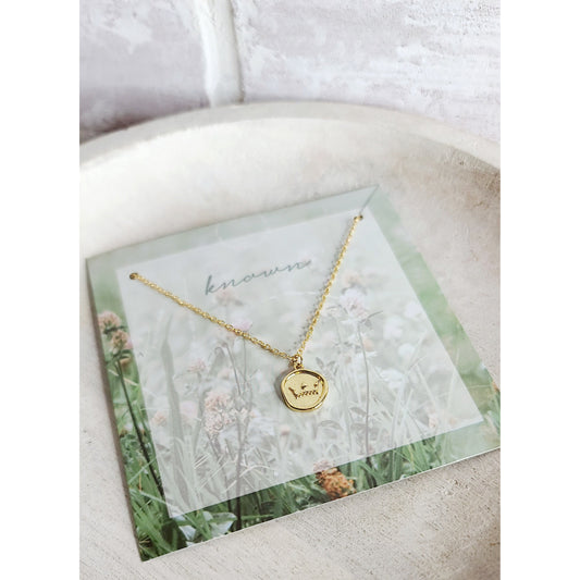 Known crown Faith gold necklace