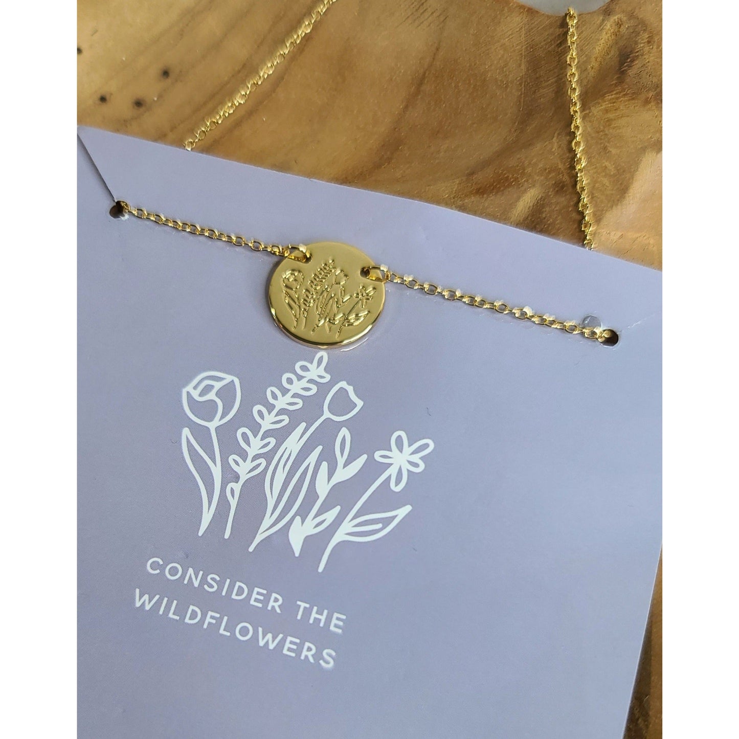 •Wildflowers• Gold Necklace