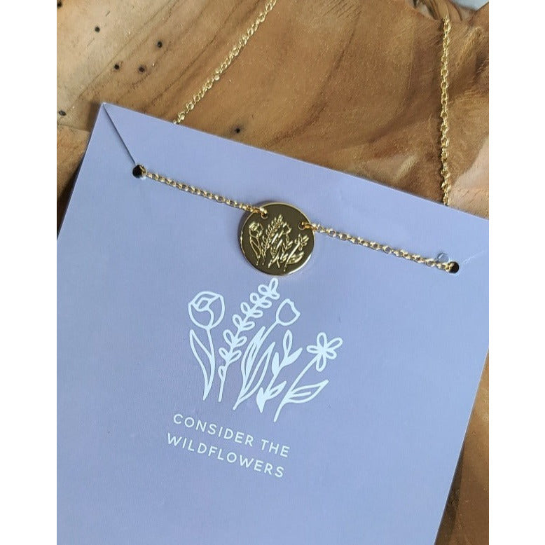 •Wildflowers• Gold Necklace