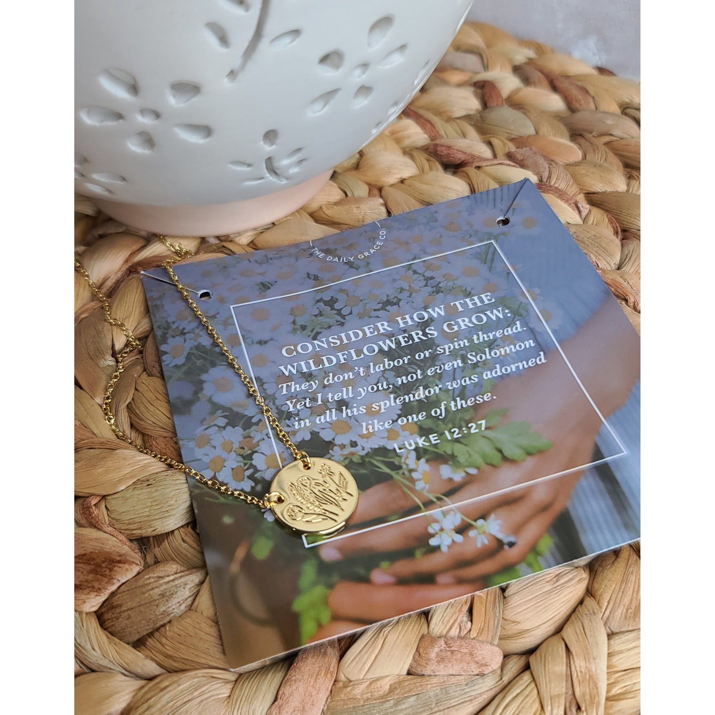 •Wildflowers• Gold Necklace