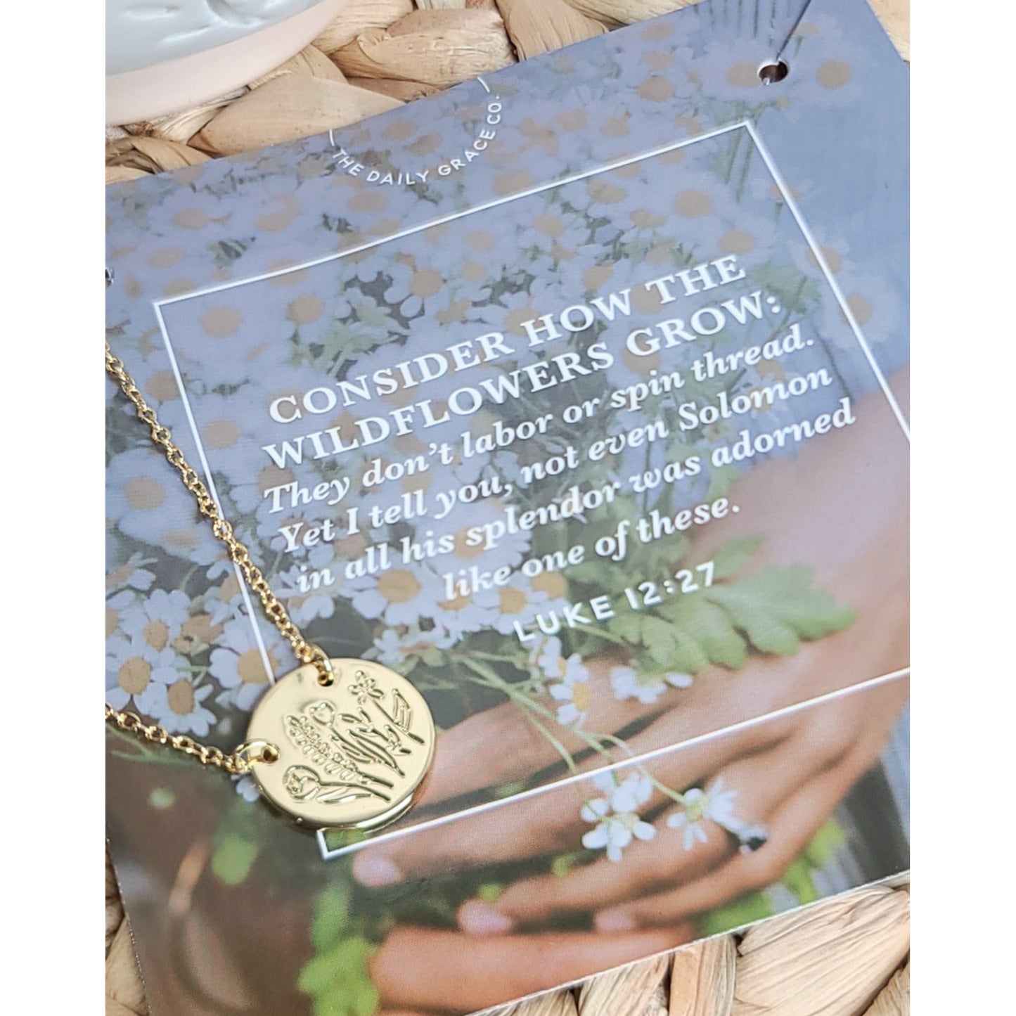•Wildflowers• Gold Necklace