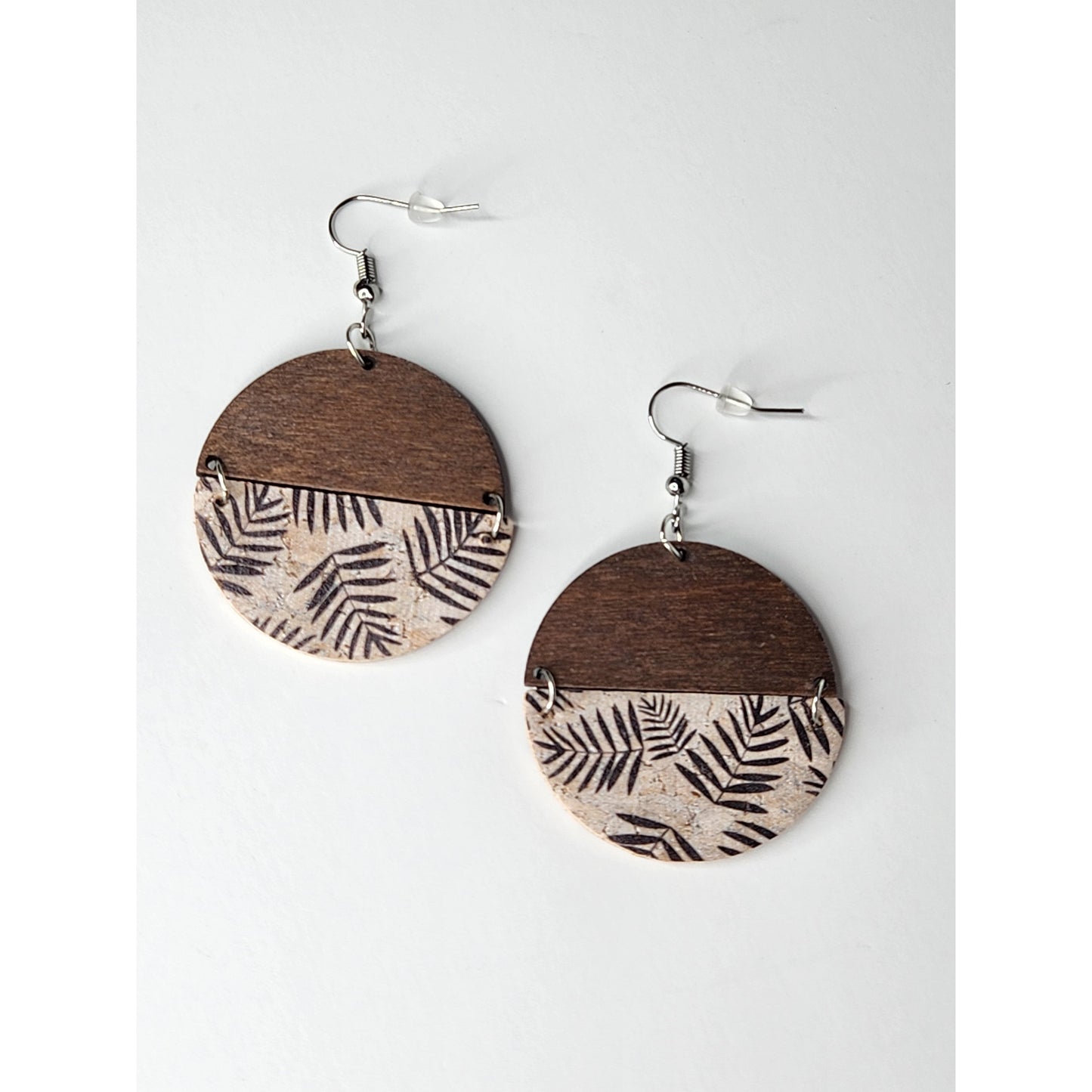 Wood + Cork Faux Earrings