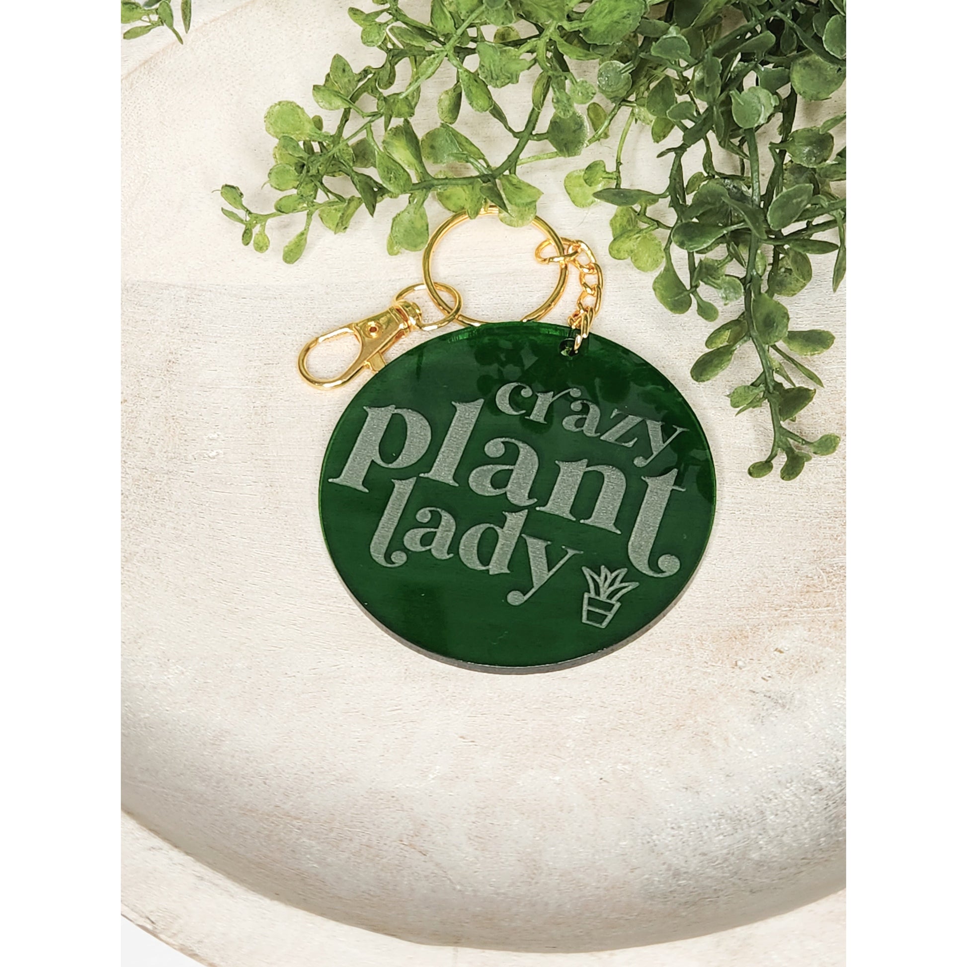 CRAZY PLANT LADY KEYCHAIN
