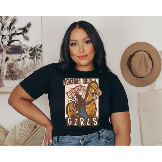 let's go girls western tshirt