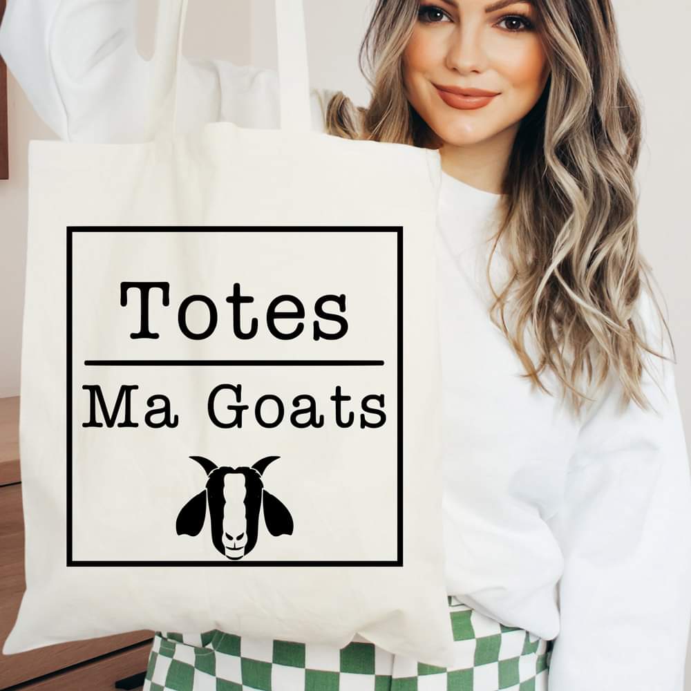 Goat head totes ma goats quote tote bag
