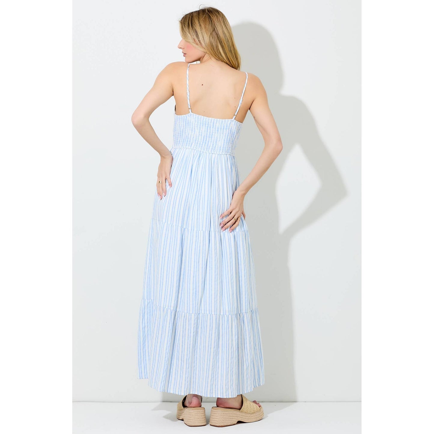 PINSTRIP MAXI DRESS