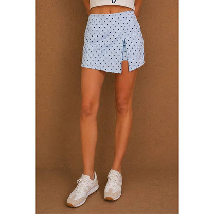Blue Polka Dot Skort