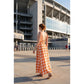 Orange Gingham Maxi Dress