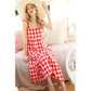 Gingham Ruffled Maxi Dress