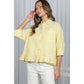 Yellow Ruffled Striped Shirt