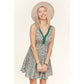 FLORAL V-NECK MINI DRESS