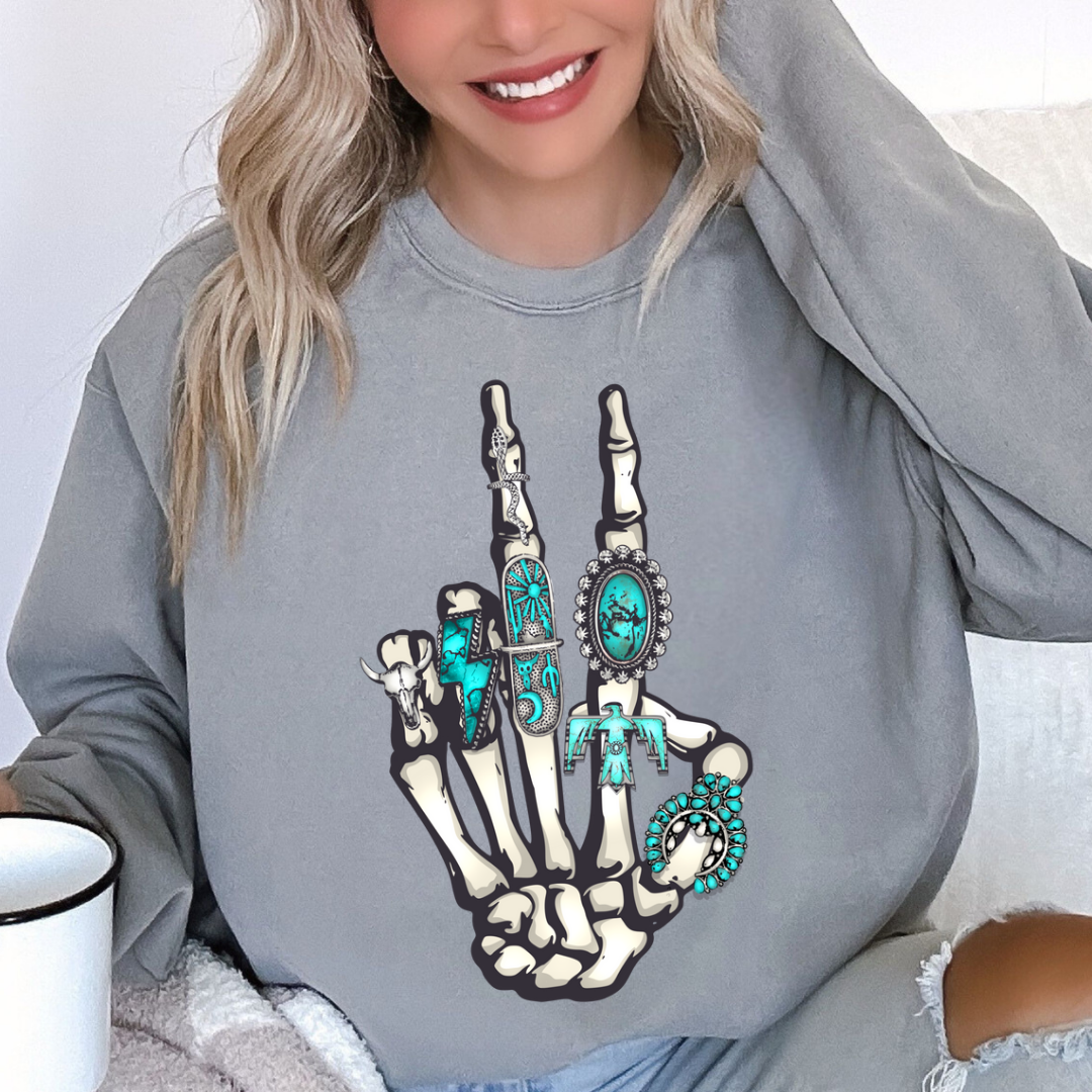 Western Boho Skeleton Hand