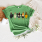 Green tshirt Christmas chickens 