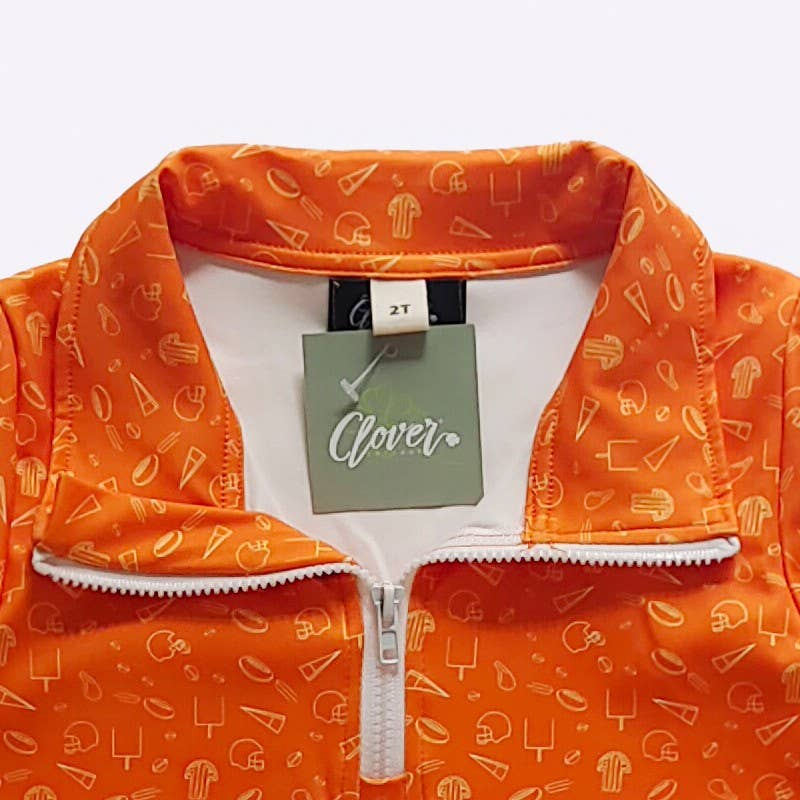 Orange Go Team Boy Quarter Zip