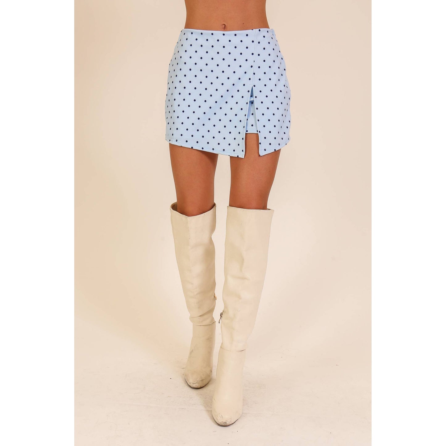 Blue Polka Dot Skort