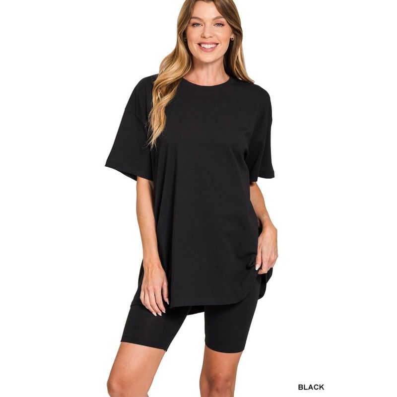 Cotton Biker Shorts Set
