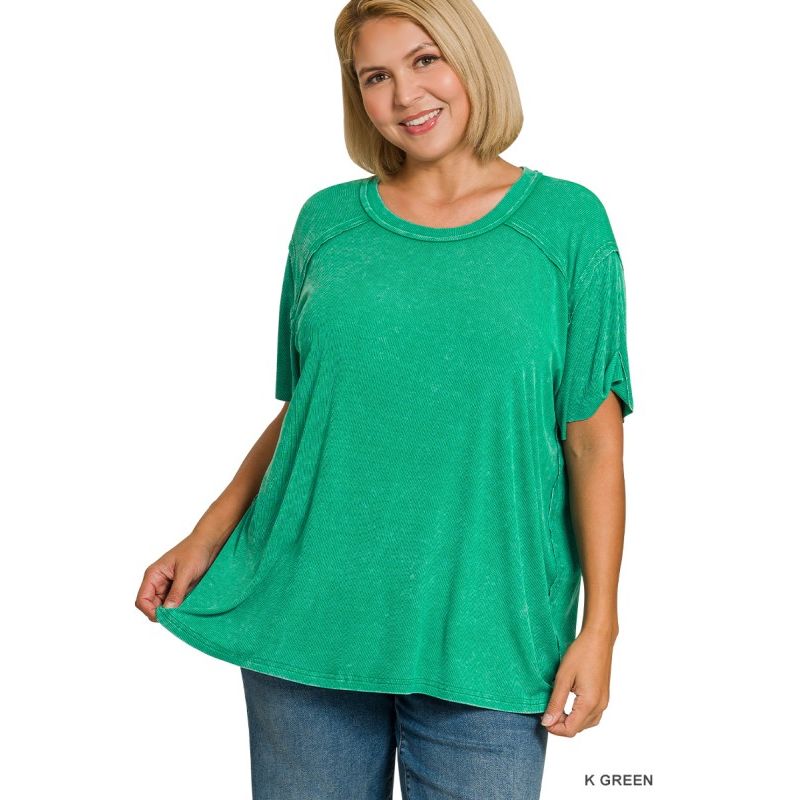 Plus Ribbed Top