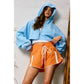 Windbreaker Shorts With Contrast Stripe