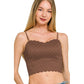 Seamless Lace Bralette With Bra Pads