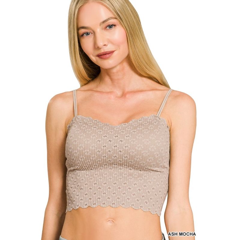 Seamless Lace Bralette With Bra Pads