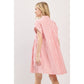 COTTON STRIPED TUNIC DRESS