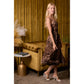 Bustier Leopard Midi Dress With Rhinestone
