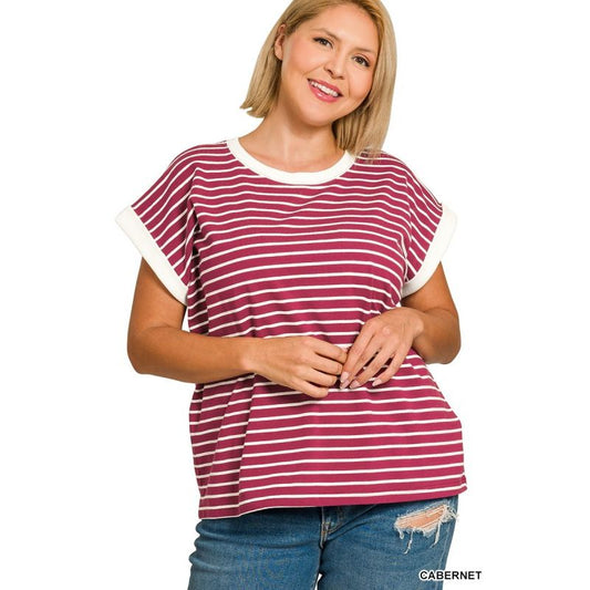 Plus Summer Stripe Tee