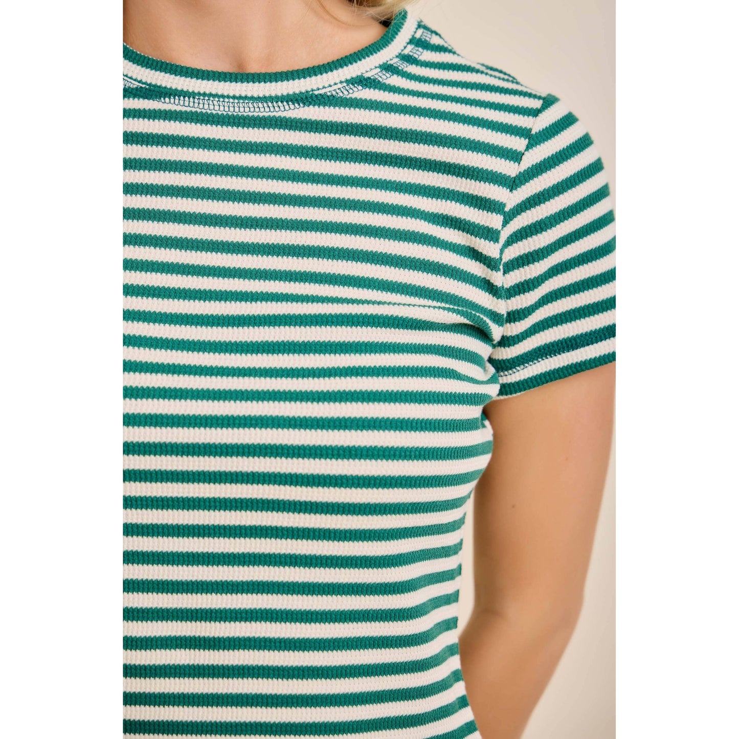 Rib Stripe Matching Pants Set