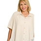 Plus Stripe Button Down Shirt